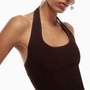 Sunday Best Ribbed Halter Tank Top